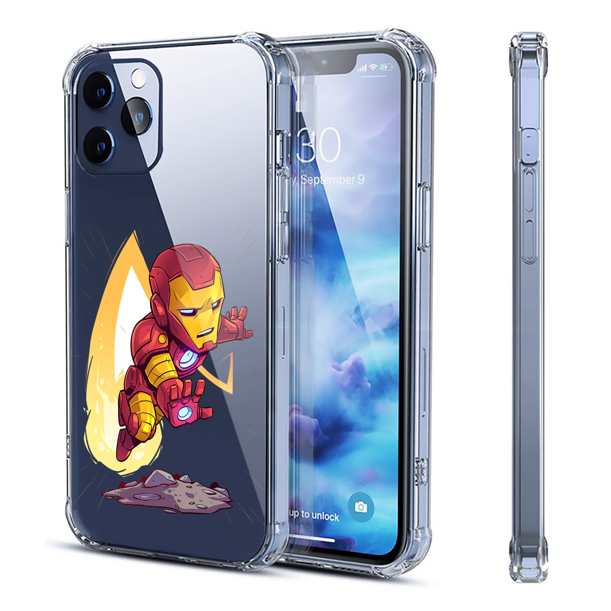 （画像用） アベンジャーズ The Avengers 【iPhone 12シリーズ対応】透明スマホケース（クリアソフトケース）